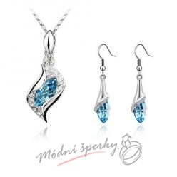 Elegance blue set- s krystaly SWAROVSKI ELEMENTS