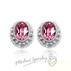 Náušnice Eclipse rose s krystaly Swarovski Elements