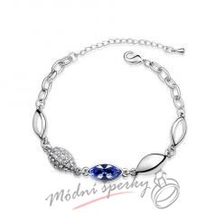 Náramek s krystaly Swarovski Elements Sapphire eye