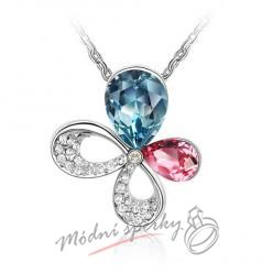 Barvený motýlek s krystaly swarovski elements
