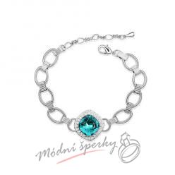 Náramek s krystaly Swarovski Elements Big stone blue