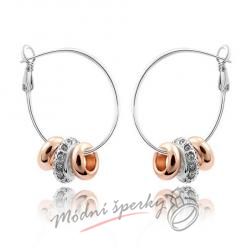 Náušnice Rings s krystaly Swarovski Elements
