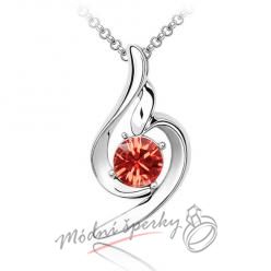 Řetízek s krystaly swarovski elements Red