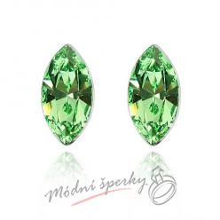 Náušnice Dragon eyes peridot s krystaly Swarovski Elements