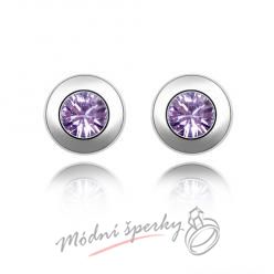 Náušnice Light purple crystals  s krystaly Swarovski Elements