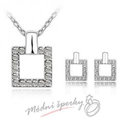 Čtvercový set – s krystaly SWAROVSKI ELEMENTS