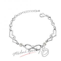 Náramek s krystaly Swarovski Elements mašle čirá