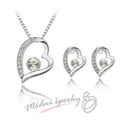 Big heart set white – s krystaly SWAROVSKI ELEMENTS