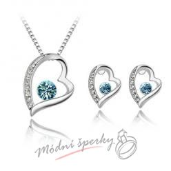 Big heart set blue – s krystaly SWAROVSKI ELEMENTS