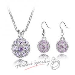Sparkling ball set purple – s krystaly SWAROVSKI ELEMENTS
