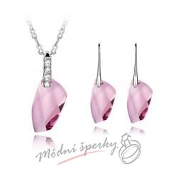 Pink stone set – s krystaly SWAROVSKI ELEMENTS