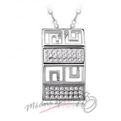 Smyslný symbol s čirými kamínky - s krystaly SWAROVSKI ELEMENTS