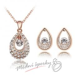 Golden tear set – s krystaly SWAROVSKI ELEMENTS