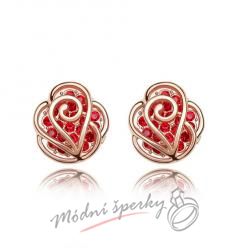 Náušnice rose s krystaly SWAROVSKI ELEMENTS
