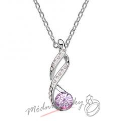 Ornament s fialovým krystalem swarovski elements