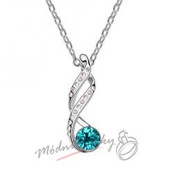 Ornament s tmavozeleným krystalem swarovski elements