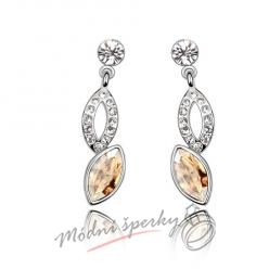 Náušnice diamond cream s krystaly SWAROVSKI ELEMENTS