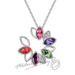 Barevný květ se kamínky s krystaly SWAROVSKI ELEMENTS
