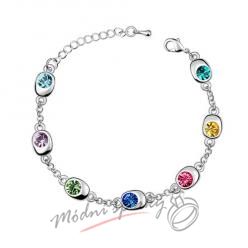 Náramek s krystaly Swarovski Elements Dots multicolor