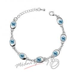 Náramek s krystaly Swarovski Elements Dots modré