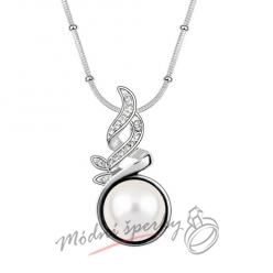 Spirála s čirou perlou - s krystaly SWAROVSKI ELEMENTS