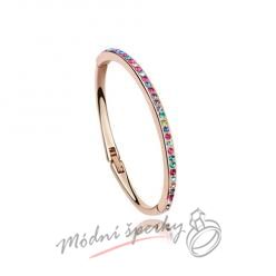 Náramek s krystaly Swarovski Elements Tiny stones - duhové - gold