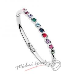 Náramek s barevnými tečkami - krystaly Swarovski elements