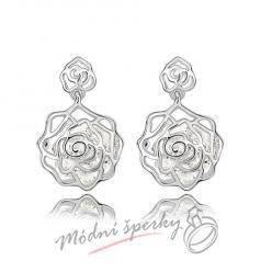 Náušnice rose s čirými krystaly swarovski elements