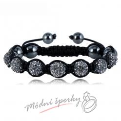Shamballa náramek šedý