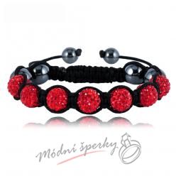 Shamballa náramek červený