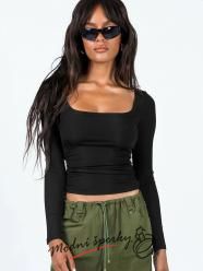 Crop top s dlouhým rukávem