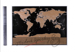 Stírací mapa s vlajkami