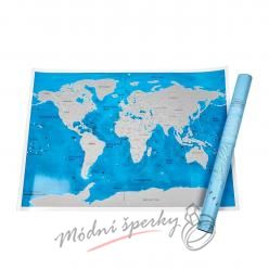 Veká stírací mapa modrá